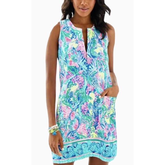 Lilly Pulitzer Pink and Blue Mini Dress - Picture 4 of 16
